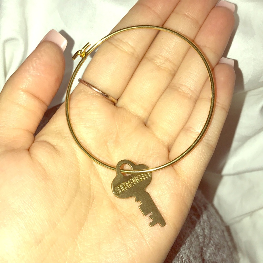 "Strength" Bangle (Gold toned)